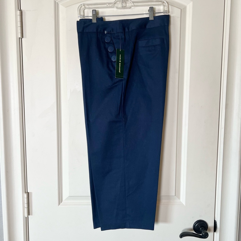 NWT Harve Benard Navy Blue Capri Pants Size 14 Cropped Stretch Slacks Capris - Picture 10 of 11